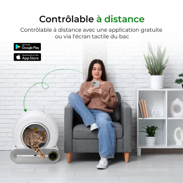 Smart Automatic Cat Litter Box with WiFi Connectivity