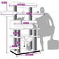 Giant XXL Cat Tree 48 x 176 inches Extra Large Cat Tower with Scratching Posts and Perches