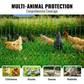 Electric Fence Netting Kit 4ft x 168ft - PE Mesh Fence with Posts and Double-Pointed Stakes - Portable Utility Poultry Chicken Fence