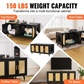 Wooden Litter Box Cabinet for 2 Cats Black Rattan Decorative Storage Furniture