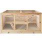 Wooden Small Animal Cage with Hinged Wire Mesh Roof for Hamsters Guinea Pigs Rabbits
