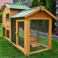 Rabbit Hutch Cage Enclosure 57x21x34 Inches - Small Animal Villa Habitat
