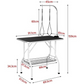 Foldable Dog Grooming Table Adjustable Arm 2 Straps Storage Basket Large Non Slip Surface Holds up to 220 lbs