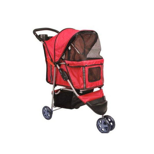 Pet Stroller for Small Dogs and Cats - Supports Up to 33 lbs