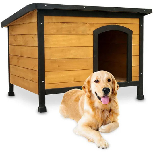 Extra Large Outdoor Pine Wood Dog House with Roof Vent 89x31x32 Inches