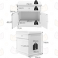 Hidden Cat Litter Box Furniture Enclosure with Drawer and Double Doors for Cats