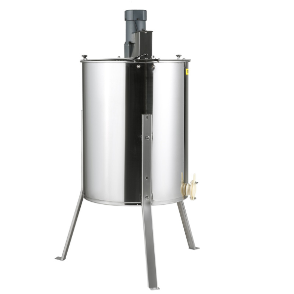 Electric Stainless Steel Honey Extractor 4/8 Frame Honey Spinner with Lid 140W Adjustable Height Beekeeping Equipment