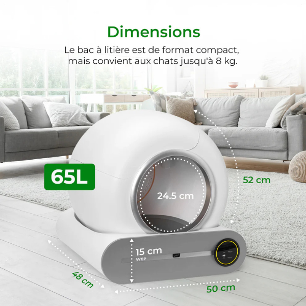 Smart Automatic Cat Litter Box with WiFi Connectivity