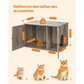 Cat Toilet Furniture - Cat Litter Box with Removable Divider - Modern Cat Litter Cabinet