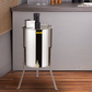 Electric Stainless Steel Honey Extractor 4/8 Frame Honey Spinner with Lid 140W Adjustable Height Beekeeping Equipment