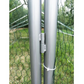 Chicken Coop Run - 344 Sq Ft 8x4x2.8 ft Round Wire Mesh 1.5 inch Galvanized Steel Enclosure