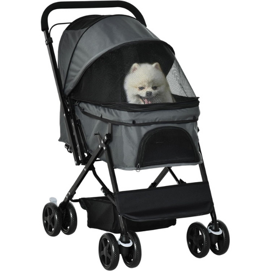 Pet Stroller for Dogs with 4 Swivel Wheels