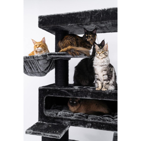 Giant XXL Cat Tree 48 x 176 inches Extra Large Cat Tower with Scratching Posts and Perches