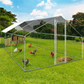 18 sq ft Chicken Coop Run 6x3 ft Galvanized Steel Wire Mesh Enclosure