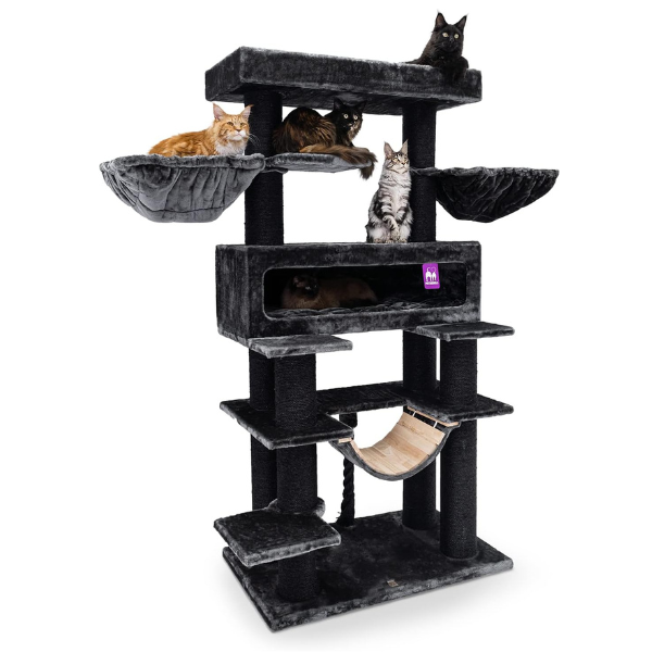 Giant XXL Cat Tree 48 x 176 inches Extra Large Cat Tower with Scratching Posts and Perches