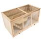 Wooden Small Animal Cage with Hinged Wire Mesh Roof for Hamsters Guinea Pigs Rabbits