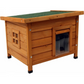 Wooden Cat House Natural Cat Shelter Cozy Pet Home for Cats