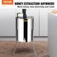 Electric Stainless Steel Honey Extractor 4/8 Frame Honey Spinner with Lid 140W Adjustable Height Beekeeping Equipment