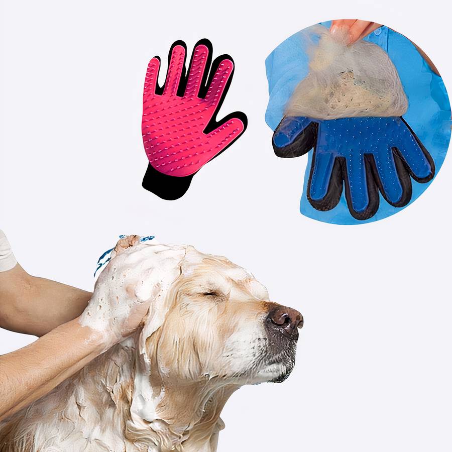 Dog Grooming and Massage Glove Pet Hair Removal Brush