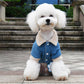 Winter Dog Jacket Denim Coat Warm Pet Outerwear