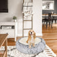 XXL Gray Cotton Plush Dog Bed Basket