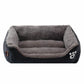 XXL Cotton Dog Bed Rectangular Basket with Paw Print Design