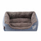 XXL Cotton Dog Bed Rectangular Basket with Paw Print Design