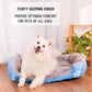 XXL Cotton Dog Bed Rectangular Basket with Paw Print Design