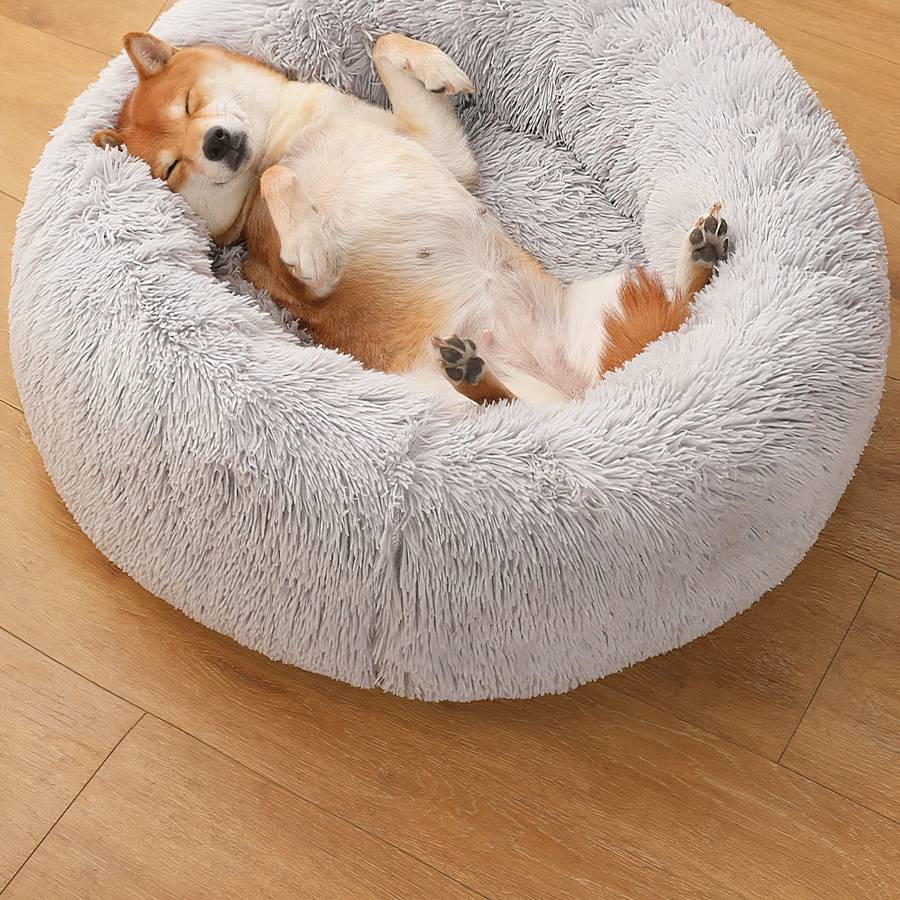 XXL Plush Round Dog Bed Extra Large Soft Cozy Pet Basket