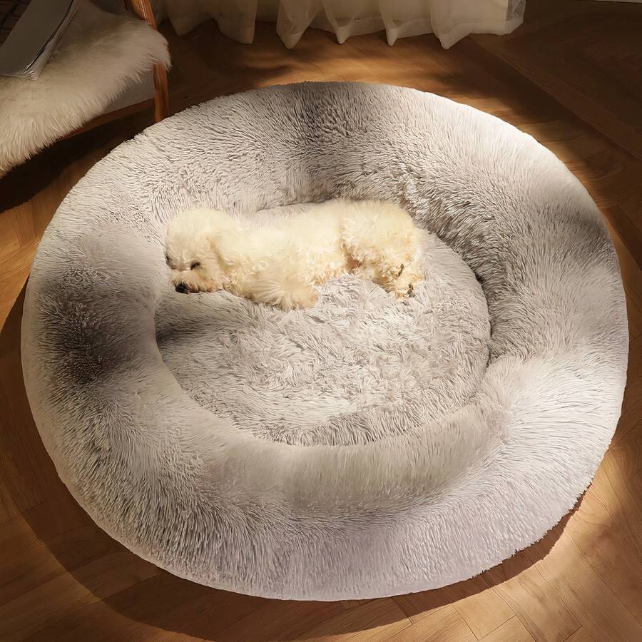 XXL Plush Round Dog Bed Extra Large Soft Cozy Pet Basket