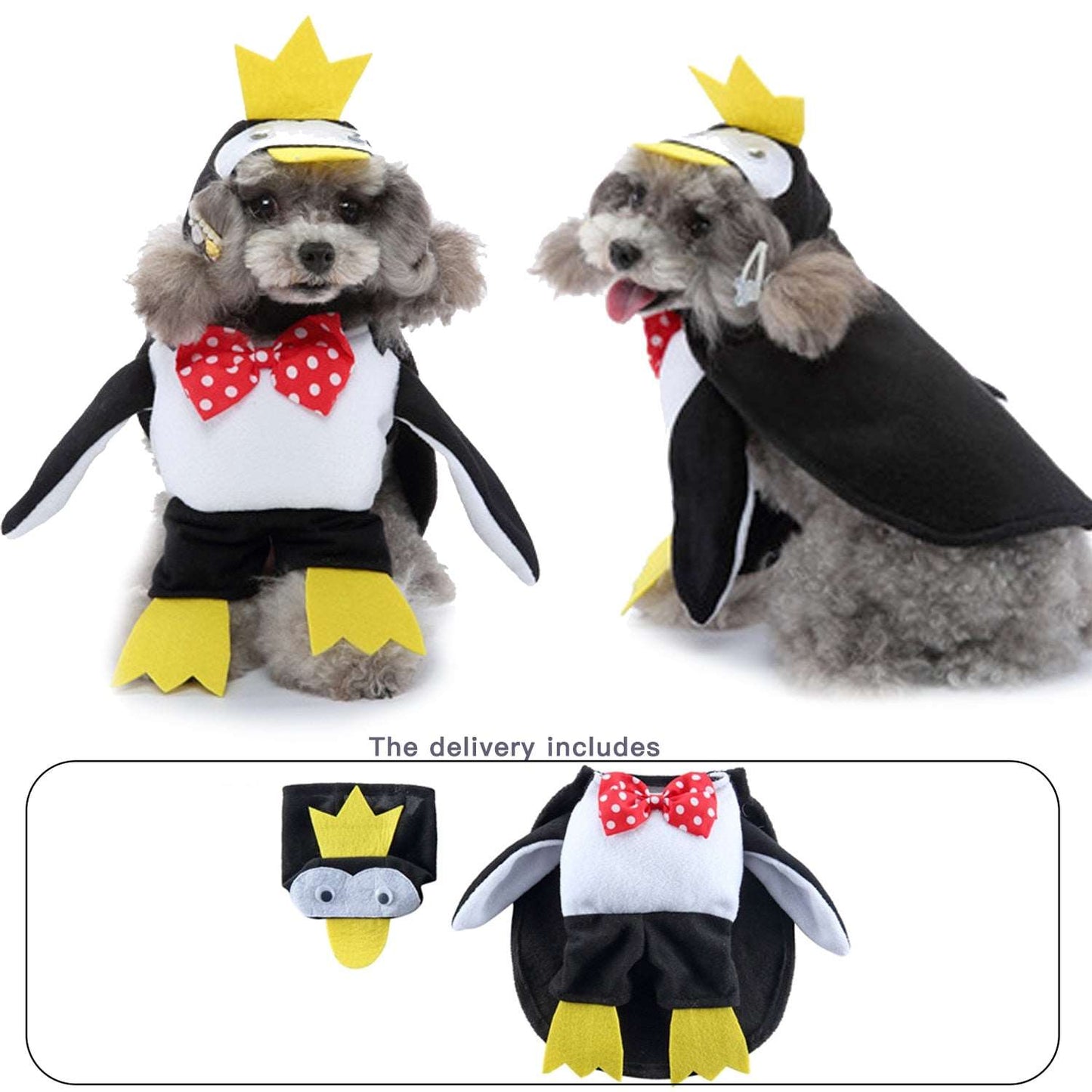 Penguin Costume for Cats and Dogs Pet Outfit Animal Dress Up