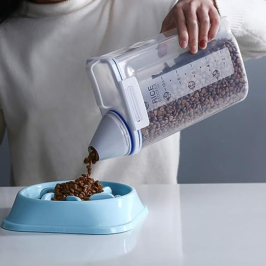 Pet Food Storage Container for Kibble Dog Cat Food Keeper Airtight Food Bin