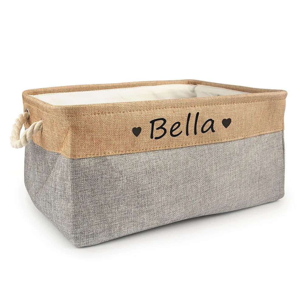 Custom Pet Storage Basket Personalized Organizer for Pets