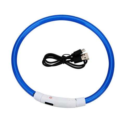 LED Dog Collar Adjustable Light Up Safety Glow Collar for Pets