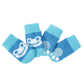 Dog Socks Non Slip Blue Frog Pattern Pet Booties for Indoor Outdoor Use