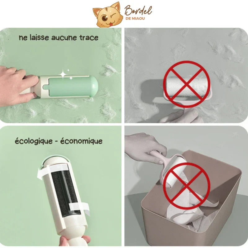 Cat Hair Remover Roller Sticky Lint Brush for Pet Hair Removal