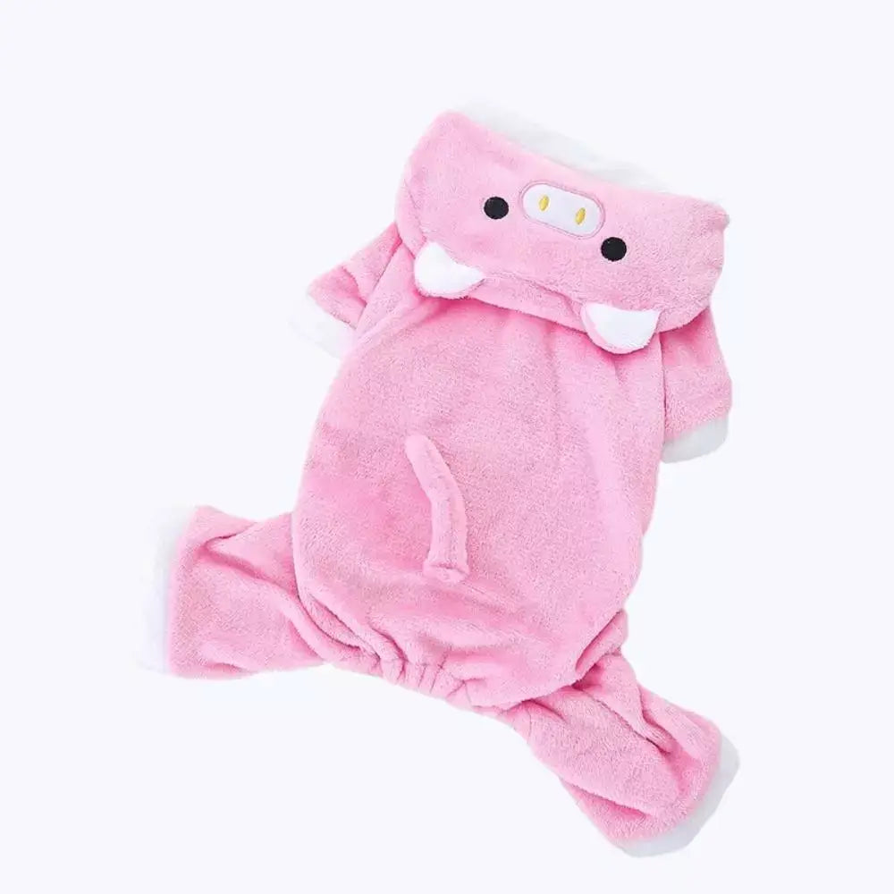Cow Print Cat Costume Hoodie Animal Onesie Pajama