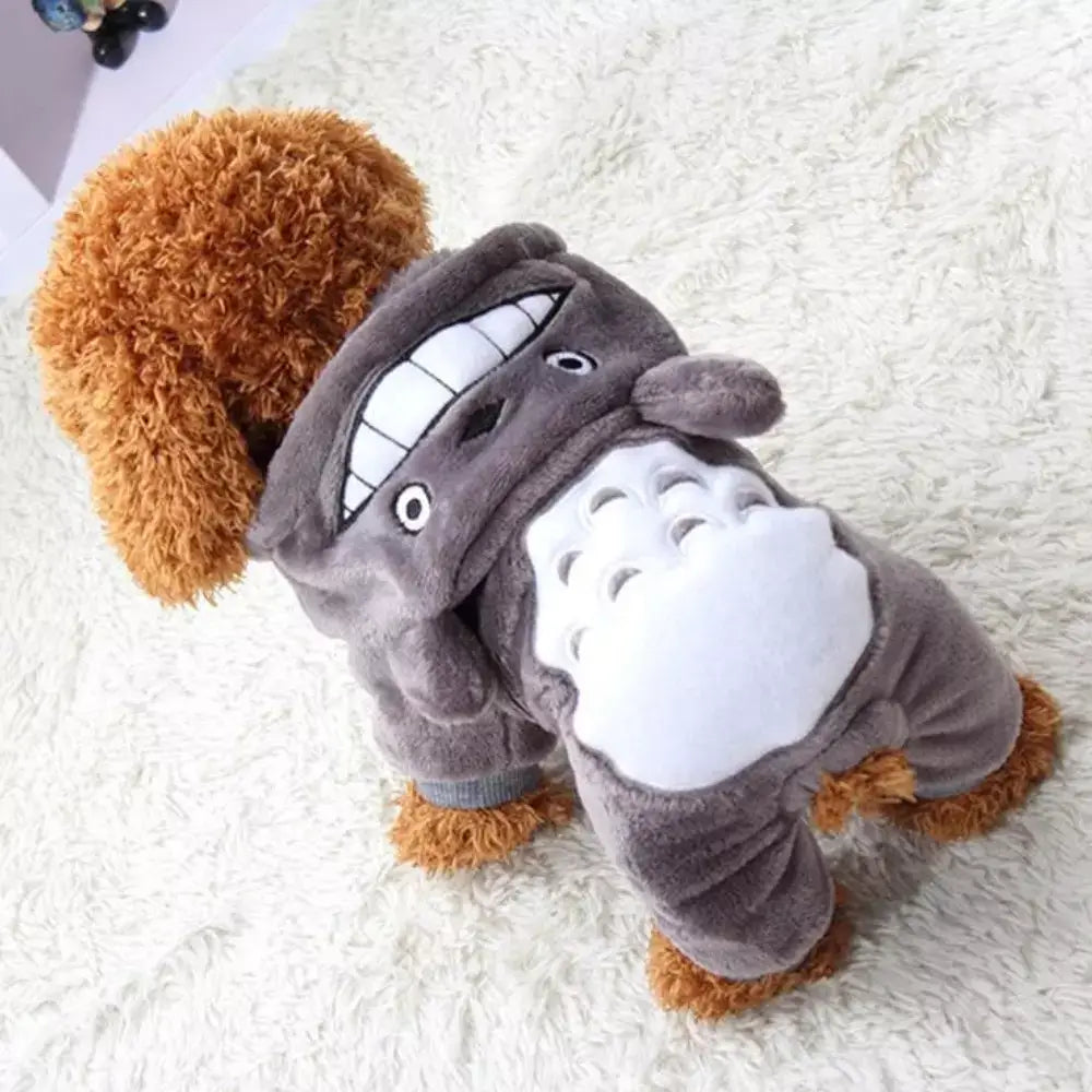 Fleece Cat Costume Warm Pet Outfit for Cats Cozy Cat Clothes