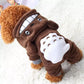 Fleece Cat Costume Warm Pet Outfit for Cats Cozy Cat Clothes