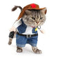 Cat Cowboy Costume Pet Outfit Western Dress Up