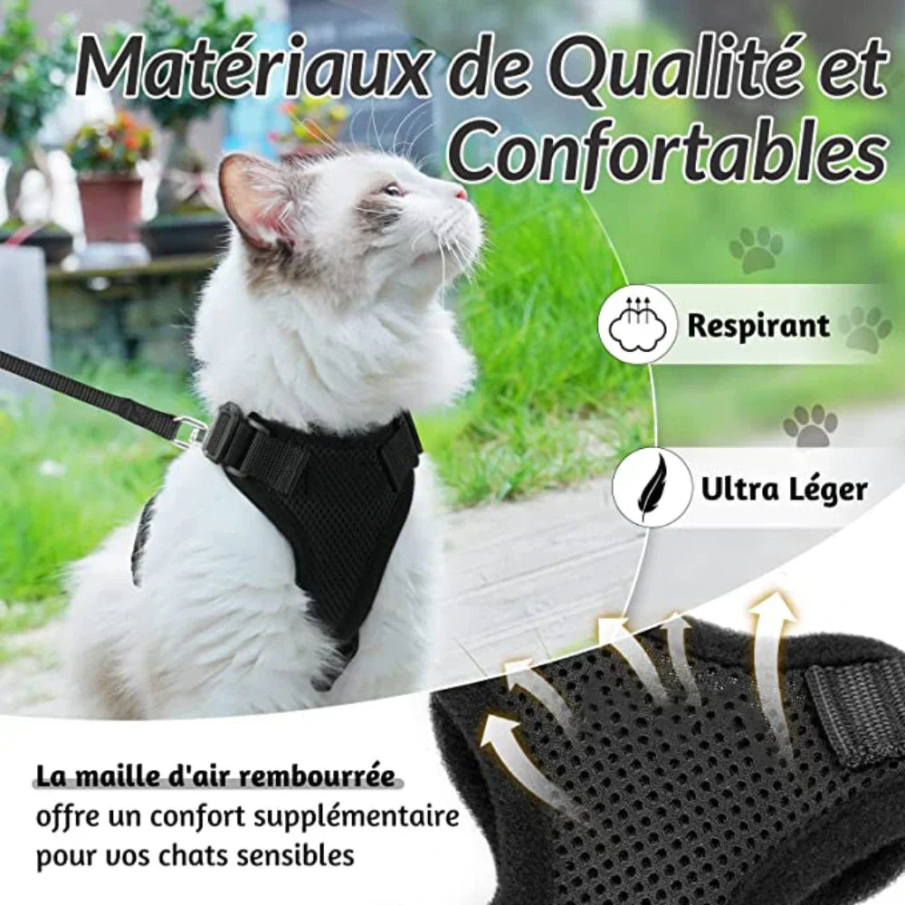 Escape Proof Cat Harness Adjustable Cat Leash Harness for Cats