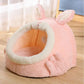 Rabbit Shaped Cat Bed Cozy Pet Sleeping Nest