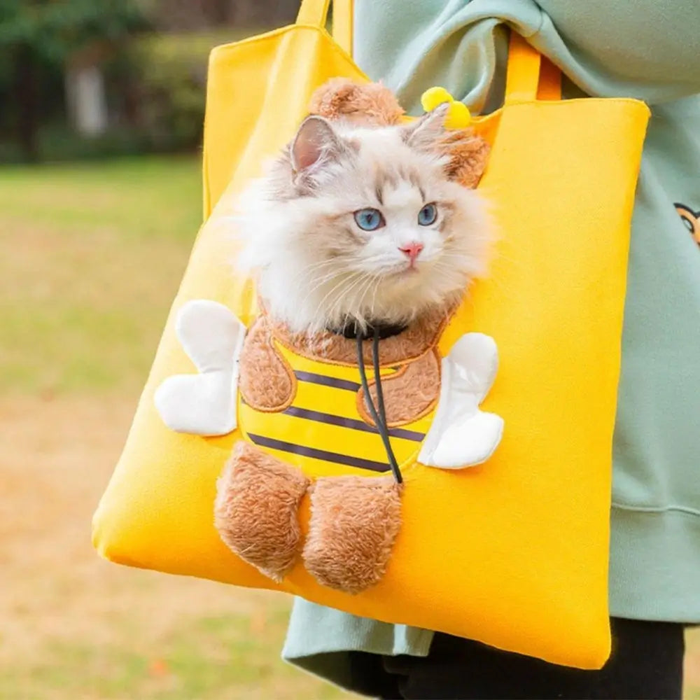Animal Cat Pattern Tote Bag Canvas Reusable Shopping Bag