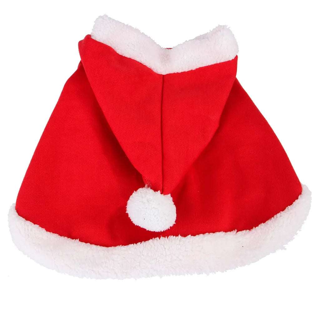 Santa Claus Cape Cat Costume Pet Christmas Outfit