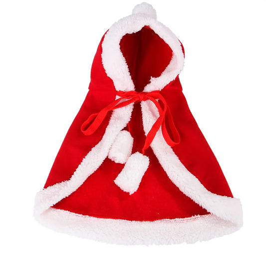 Santa Claus Cape Cat Costume Pet Christmas Outfit