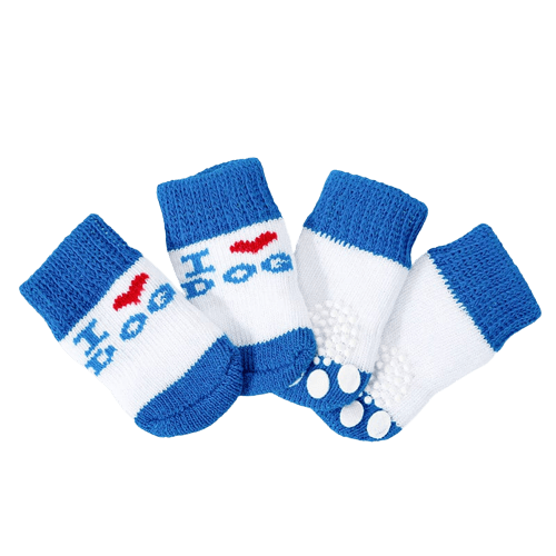 Dog Socks Non Slip Pet Socks I Love Dog Paw Protectors