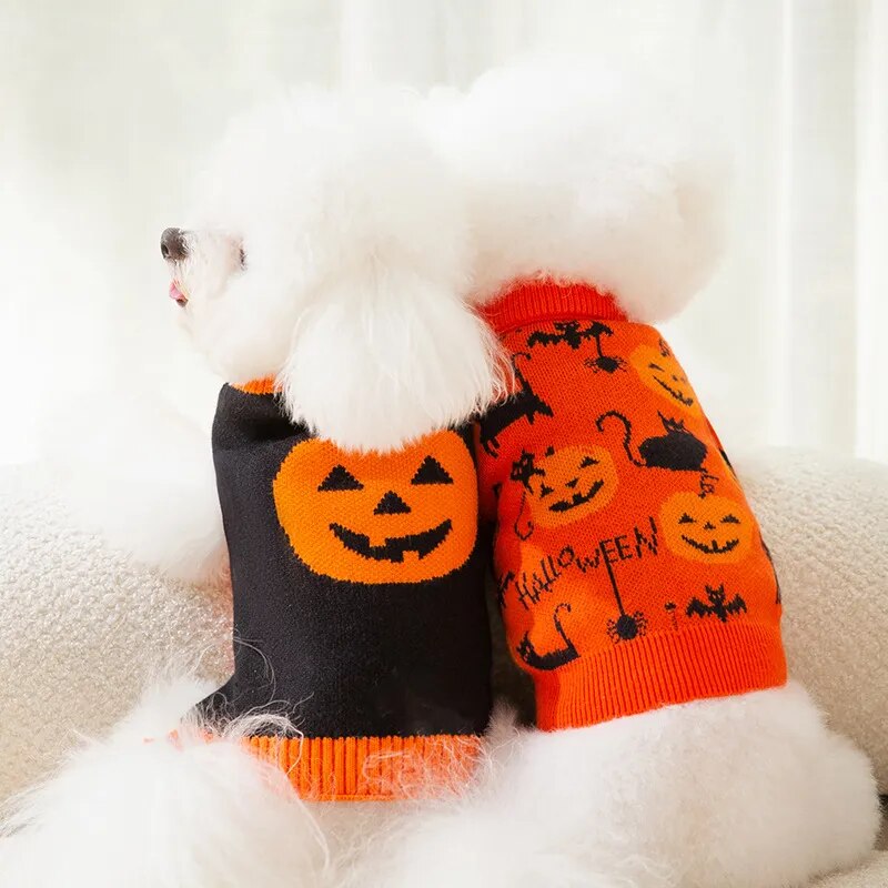 Halloween Sweater for Dogs and Cats Pet Costume Autumn Pullover
