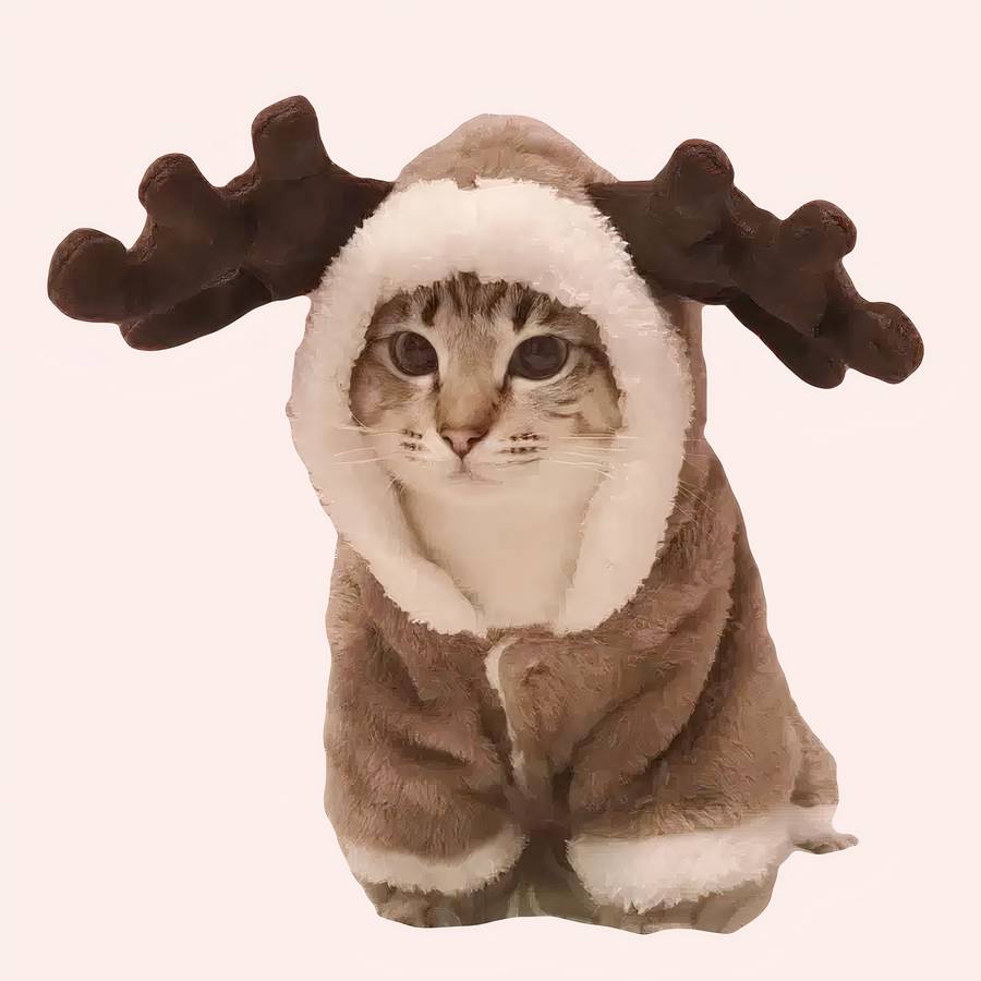 Fleece Cat Costume Warm Pet Outfit for Cats Cozy Cat Clothes