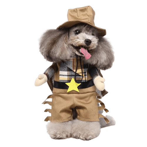 Cowboy Costume for Dog and Cat Pet Outfit Western Dress Up
