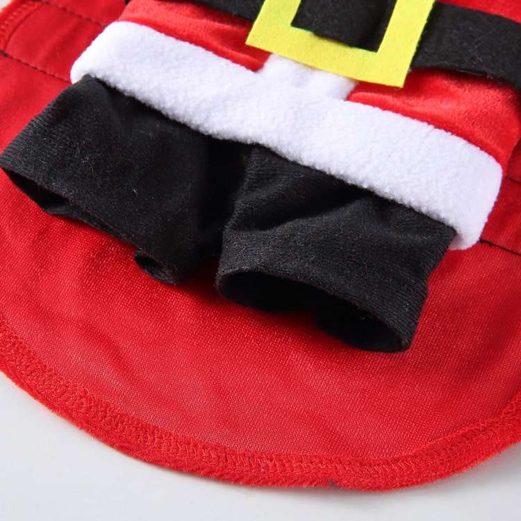 Santa Claus Costume for Cats and Dogs Holiday Pet Outfit